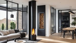 Vrijstaande haard rookkanaal